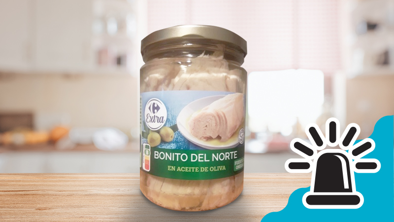 Alerta: conservas de bonito con vidrio